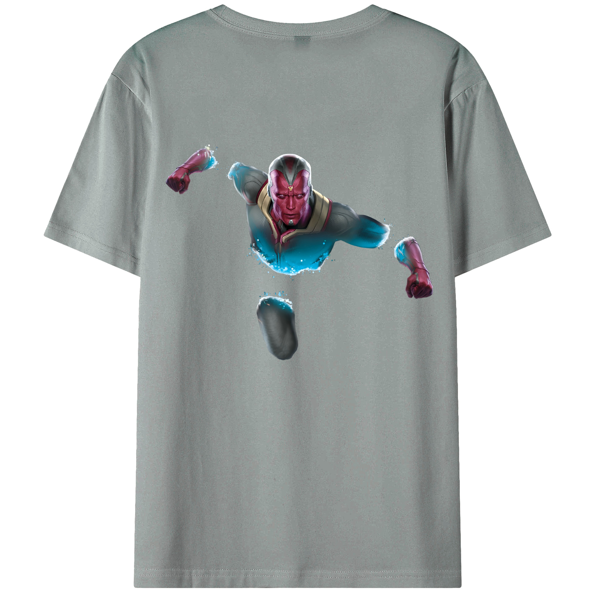 （画像用） アベンジャーズ The Avengers 綿100％ メンズ半袖Tシャツ（バックプリント） 通気性